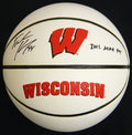 Frank Kaminsky Signed Wisconsin Badgers Baden White Logo Basketball w/2015 NCAA POY - KAMBSK213 - Frank Kaminsky Signed Wisconsin Badgers Baden White Logo Basketball w/2015 NCAA POY product image