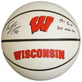 Frank Kaminsky Signed Wisconsin Badgers Baden White Logo Basketball w/The Tank, 2015 POY - KAMBSK214 - Frank Kaminsky Signed Wisconsin Badgers Baden White Logo Basketball w/The Tank, 2015 POY product image