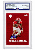 Mikail Kamara Signed Indiana Hoosiers 2025 Onit Fusion Premium Football Card #F-4 - (PSA Encapsulated) - KAMCAR301 - Mikail Kamara Signed Indiana Hoosiers 2025 Onit Fusion Premium Football Card #F-4 - (PSA Encapsulated) product image