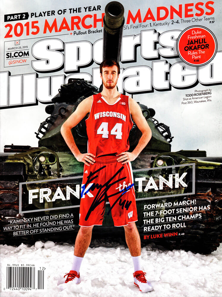 Frank Kaminsky Signed Wisconsin Sports Illustrated 03/23/2015 Original Full Magazine (No Label) - KAMMAG200 - Frank Kaminsky Signed Wisconsin Sports Illustrated 03/23/2015 Original Full Magazine (No Label) product image