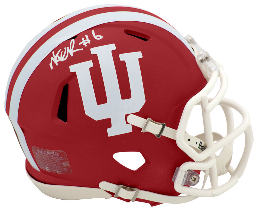 Mikail Kamara Signed Indiana Hoosiers Riddell Speed Mini Helmet - KAMMIN300 - Mikail Kamara Signed Indiana Hoosiers Riddell Speed Mini Helmet product image