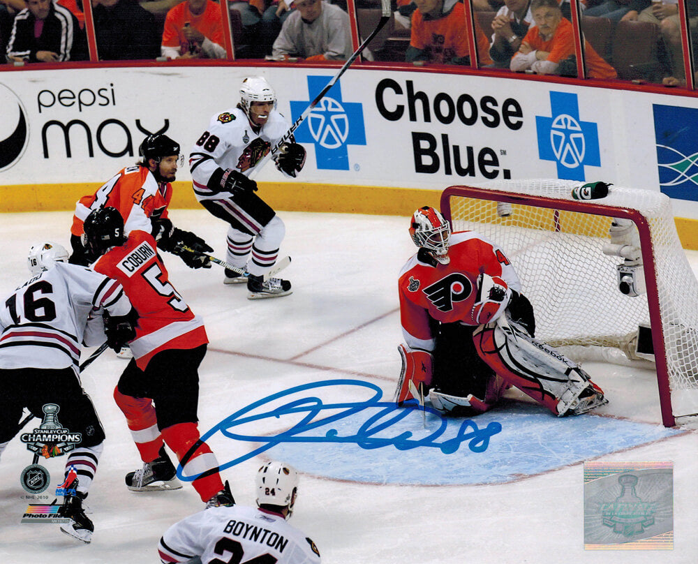Patrick Kane Signed Blackhawks 2010 Stanley Cup Finals Winning Goal 8x10 Photo - KAN08P402 - Patrick Kane Signed Blackhawks 2010 Stanley Cup Finals Winning Goal 8x10 Photo product image
