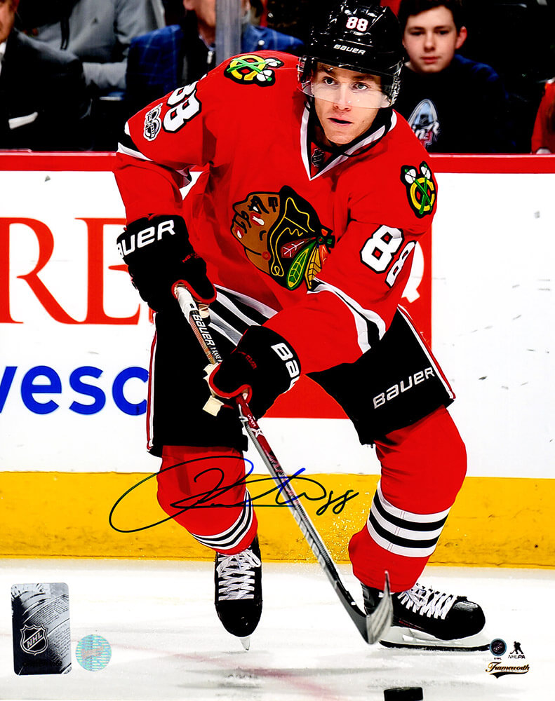 Patrick Kane Signed Chicago Blackhawks Red Jersey Action 8x10 Photo - KAN08P409 - Patrick Kane Signed Chicago Blackhawks Red Jersey Action 8x10 Photo product image