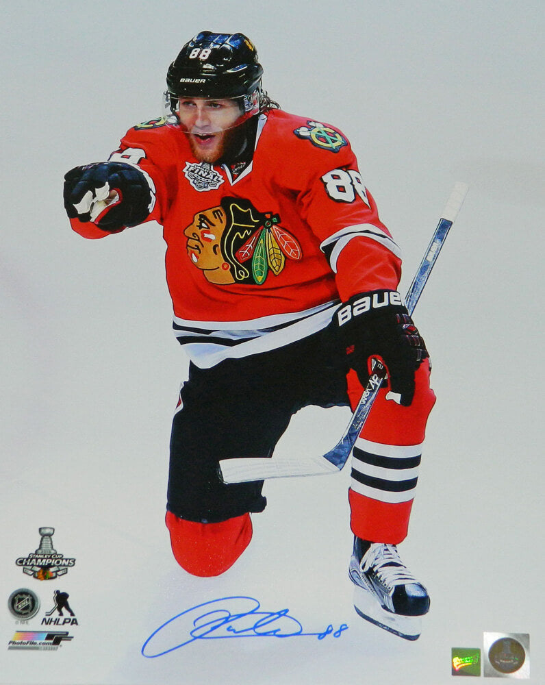 Patrick Kane Signed Chicago Blackhawks 2015 Stanley Cup Goal Celebration 16x20 Photo - KAN16P400 - Patrick Kane Signed Chicago Blackhawks 2015 Stanley Cup Goal Celebration 16x20 Photo product image