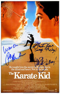Ralph Macchio, William Zabka & Martin Kove Cast Signed The Karate Kid 11x17 Movie Poster w/Quotes - KARPST503 - Ralph Macchio, William Zabka & Martin Kove Cast Signed The Karate Kid 11x17 Movie Poster w/Quotes product image