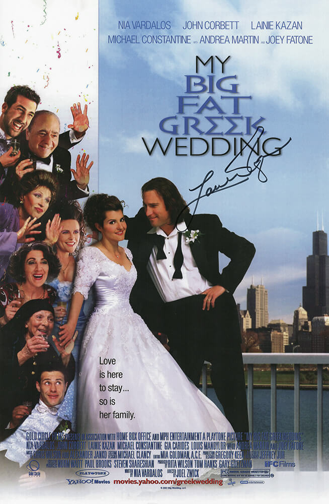 Lainie Kazan Signed My Big Fat Greek Wedding 11x17 Movie Poster - KAZPST501 - Lainie Kazan Signed My Big Fat Greek Wedding 11x17 Movie Poster product image