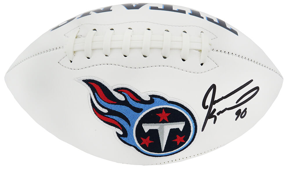 Jevon Kearse Signed Jarden Tennessee Titans Logo White Panel Full Size Football - KEAFTB302 - Jevon Kearse Signed Jarden Tennessee Titans Logo White Panel Full Size Football product image