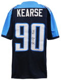 Jevon Kearse Signed Blue Custom Football Jersey w/The Freak - KEAJRY301 - Jevon Kearse Signed Blue Custom Football Jersey w/The Freak product image