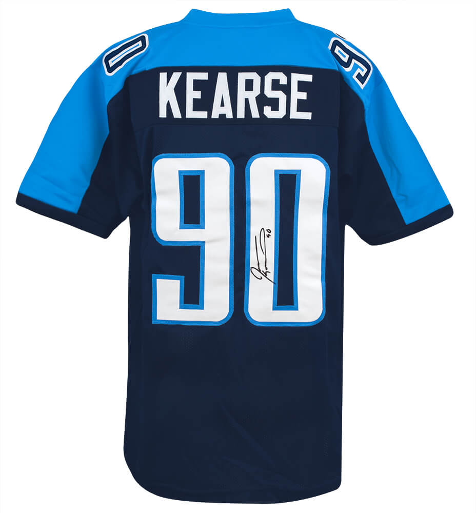 Jevon Kearse Signed Dark Blue Custom Football Jersey - KEAJRY302 - Jevon Kearse Signed Dark Blue Custom Football Jersey product image