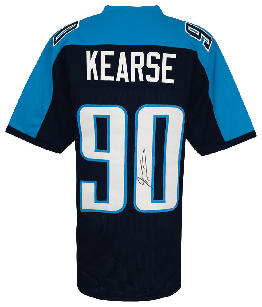 Jevon Kearse Signed Blue Throwback Custom Football Jersey - KEAJRY303 - Jevon Kearse Signed Blue Throwback Custom Football Jersey product image