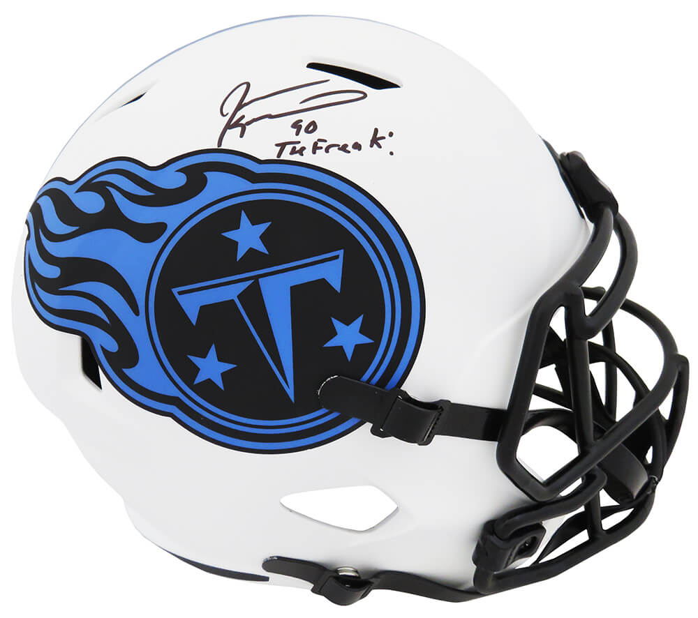 Jevon Kearse Signed Tennessee Titans Lunar Eclipse Riddell Full Size Speed Replica Helmet w/The Freak - KEAREP307 - Jevon Kearse Signed Tennessee Titans Lunar Eclipse Riddell Full Size Speed Replica Helmet w/The Freak product image