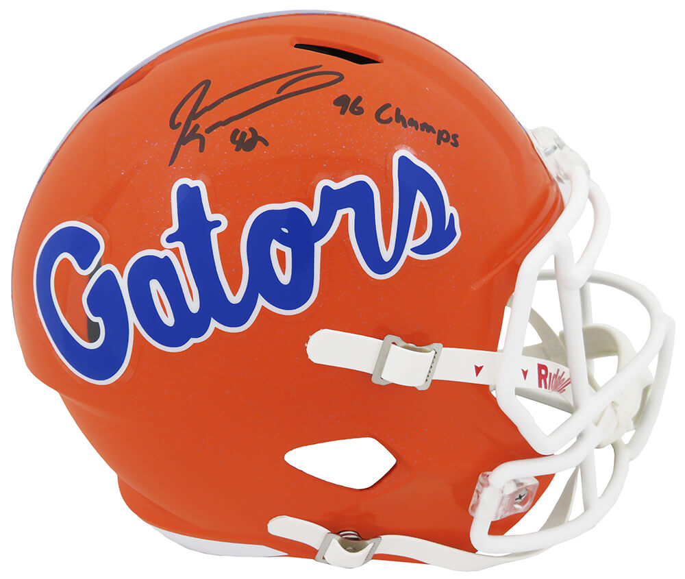 Jevon Kearse Signed Florida Gators Orange Riddell Full Size Speed Replica Helmet w/96 Champs - KEAREP309 - Jevon Kearse Signed Florida Gators Orange Riddell Full Size Speed Replica Helmet w/96 Champs product image