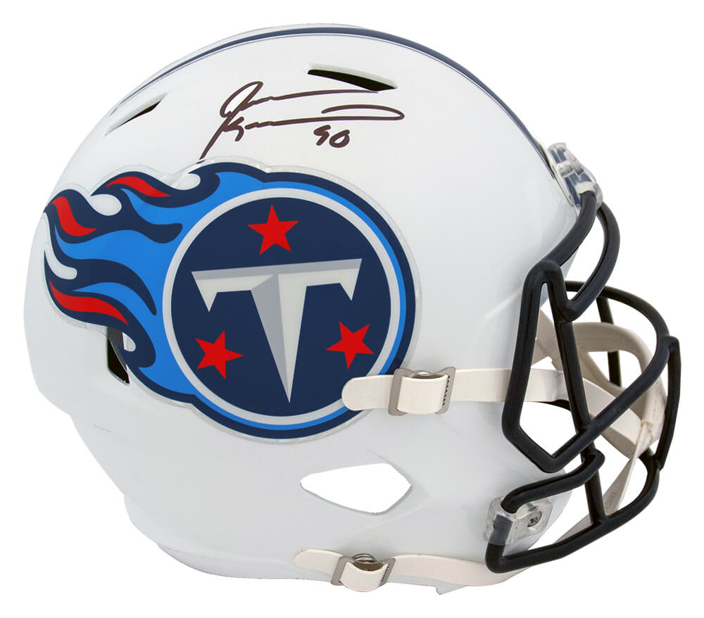 Jevon Kearse Signed Tennessee Titans White Throwback Riddell Full Size Speed Replica Helmet - KEAREP310 - Jevon Kearse Signed Tennessee Titans White Throwback Riddell Full Size Speed Replica Helmet product image
