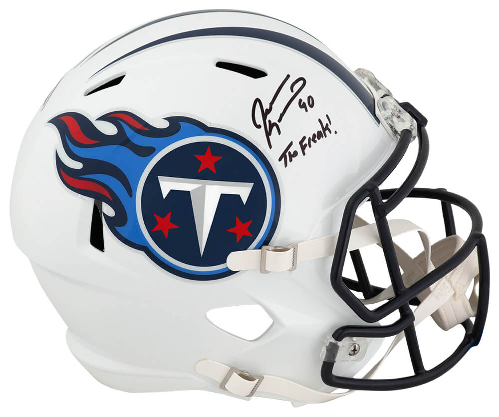 Jevon Kearse Signed Tennessee Titans Riddell Full Size Speed Replica Helmet w/The Freak - KEAREP311 - Jevon Kearse Signed Tennessee Titans Riddell Full Size Speed Replica Helmet w/The Freak product image
