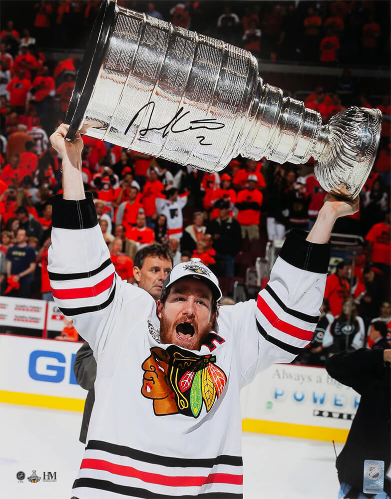 Duncan Keith Signed Chicago Blackhawks 2015 Stanley Cup Trophy 16x20 Photo - KEI16P402 - Duncan Keith Signed Chicago Blackhawks 2015 Stanley Cup Trophy 16x20 Photo product image