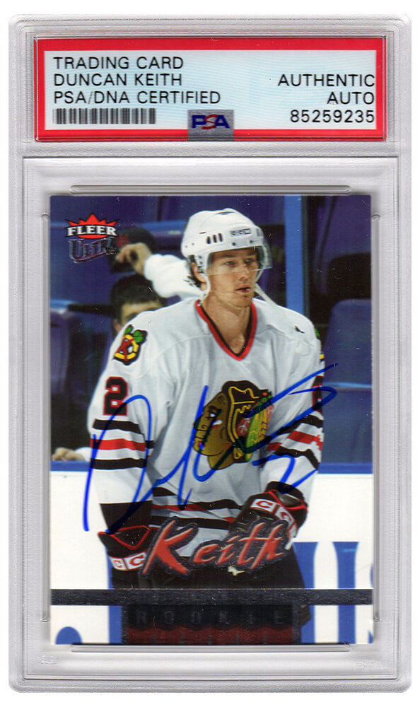 Duncan Keith Signed Chicago Blackhawks 2006 Fleer Ultra Hockey Rookie Trading Card #211 - (PSA Encapsulated) - KEICAR402 - Duncan Keith Signed Chicago Blackhawks 2006 Fleer Ultra Hockey Rookie Trading Card #211 - (PSA Encapsulated) product image