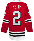 Duncan Keith Signed Red Custom Hockey Jersey w/2015 Conn Smythe - KEIJRY401 - Duncan Keith Signed Red Custom Hockey Jersey w/2015 Conn Smythe product image