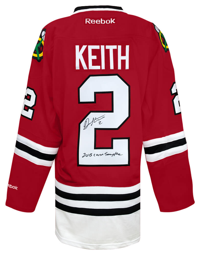 Duncan Keith Signed Chicago Blackhawks Red Reebok Premier Hockey Jersey w/2015 Conn Smythe - KEIJRY402 - Duncan Keith Signed Chicago Blackhawks Red Reebok Premier Hockey Jersey w/2015 Conn Smythe product image