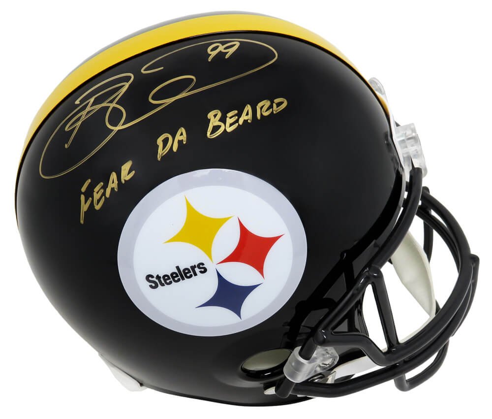 Brett Keisel Signed Pittsburgh Steelers Riddell Full Size Replica Helmet w/Fear the Beard - KEIREP300 - Brett Keisel Signed Pittsburgh Steelers Riddell Full Size Replica Helmet w/Fear the Beard product image