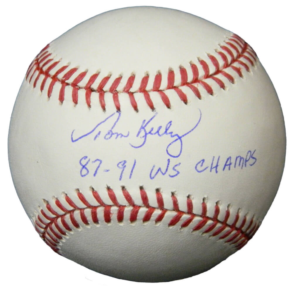 Tom Kelly Signed Rawlings Official MLB Baseball w/87, 91 WS Champs - KELBSB100 - Tom Kelly Signed Rawlings Official MLB Baseball w/87, 91 WS Champs product image