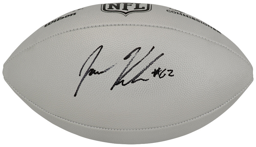 Jason Kelce Signed Wilson Duke Silver Metallic NFL Full Size Replica Football - KELFTB332 - Jason Kelce Signed Wilson Duke Silver Metallic NFL Full Size Replica Football product image