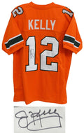 Jim Kelly Signed Orange Throwback Custom Jersey - KELJRY301 - Jim Kelly Signed Orange Throwback Custom Jersey product image