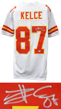Travis Kelce Signed White Custom Football Jersey (Beckett) - KELJRY311 - Travis Kelce Signed White Custom Football Jersey (Beckett) product image