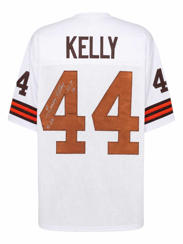 Leroy Kelly Signed White Throwback Custom Football Jersey w/HOF'94 - KELJRY330 - Leroy Kelly Signed White Throwback Custom Football Jersey w/HOF'94 product image