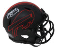 Jim Kelly Signed Buffalo Bills Eclipse Black Matte Riddell Speed Mini Helmet - KELMIN302 - Jim Kelly Signed Buffalo Bills Eclipse Black Matte Riddell Speed Mini Helmet product image
