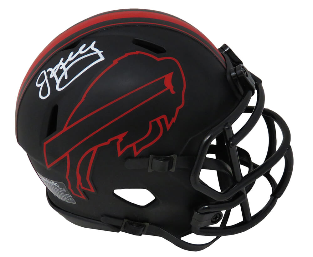Jim Kelly Signed Buffalo Bills Eclipse Black Matte Riddell Speed Mini Helmet - KELMIN302 - Jim Kelly Signed Buffalo Bills Eclipse Black Matte Riddell Speed Mini Helmet product image