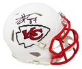 Travis Kelce Signed Kansas City Chiefs Flat White Matte Riddell Speed Mini Helmet - KELMIN312 - Travis Kelce Signed Kansas City Chiefs Flat White Matte Riddell Speed Mini Helmet product image