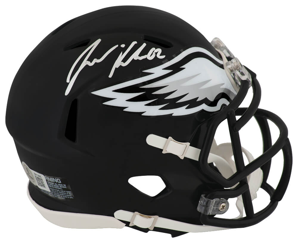 Jason Kelce Signed Philadelphia Eagles Black Riddell Speed Mini Helmet - (Beckett) - KELMIN331 - Jason Kelce Signed Philadelphia Eagles Black Riddell Speed Mini Helmet - (Beckett) product image