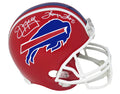 Jim Kelly & Thurman Thomas Signed Bills Throwback Riddell Full Size Replica Helmet - KELREP313 - Jim Kelly & Thurman Thomas Signed Bills Throwback Riddell Full Size Replica Helmet product image