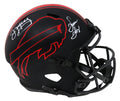 Jim Kelly & Thurman Thomas Signed Buffalo Bills Eclipse Black Matte Riddell Speed Full Size Replica Helmet - KELREP315 - Jim Kelly & Thurman Thomas Signed Buffalo Bills Eclipse Black Matte Riddell Speed Full Size Replica Helmet product image