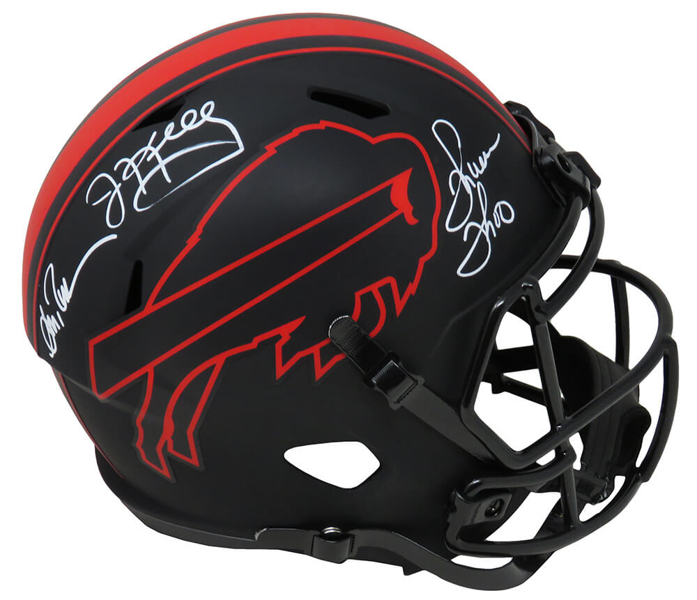 Jim Kelly, Thurman Thomas & Andre Reed Triple Signed Buffalo Bills Eclipse Riddell Speed Full Size Replica Helmet - KELREP316 - Jim Kelly, Thurman Thomas & Andre Reed Triple Signed Buffalo Bills Eclipse Riddell Speed Full Size Replica Helmet product image