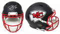 Travis Kelce Signed Kansas  City Chiefs Flat Black Matte Riddell Speed Full Size Replica Helmet - KELREP331 - Travis Kelce Signed Kansas City Chiefs Flat Black Matte Riddell Speed Full Size Replica Helmet product image