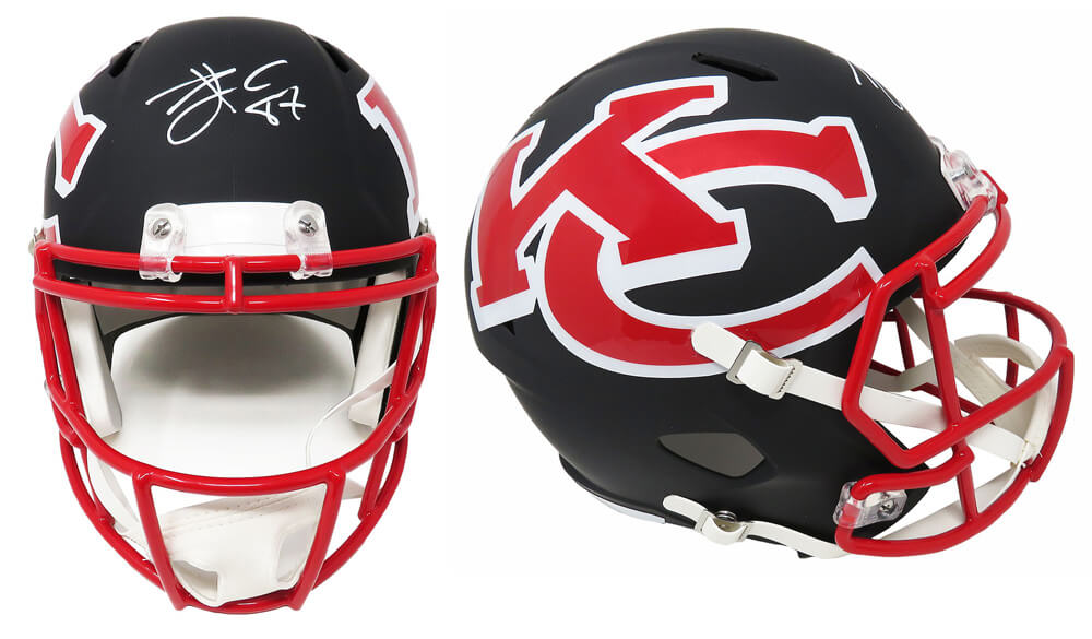 Travis Kelce Signed Kansas  City Chiefs AMP Alternate Series Riddell Speed Full Size Replica Helmet - KELREP332 - Travis Kelce Signed Kansas City Chiefs AMP Alternate Series Riddell Speed Full Size Replica Helmet product image