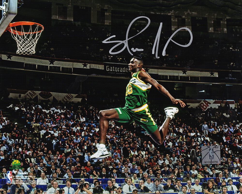 Shawn Kemp Signed Seattle Supersonics In Air Action 8x10 Photo - KEM08P200 - Shawn Kemp Signed Seattle Supersonics In Air Action 8x10 Photo product image