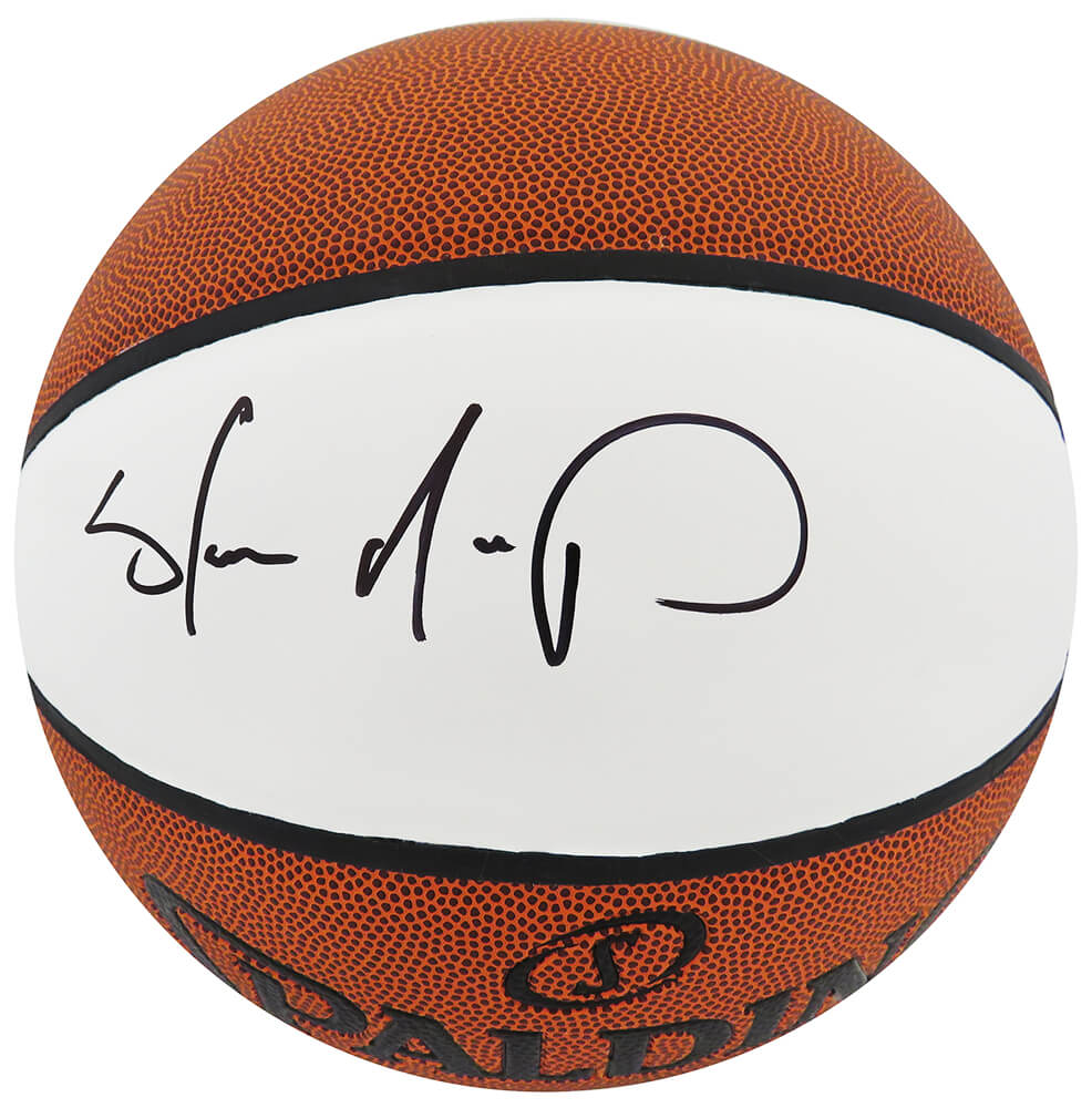 Shawn Kemp Signed Spalding White Panel Full Size Basketball - KEMBSK207 - Shawn Kemp Signed Spalding White Panel Full Size Basketball product image