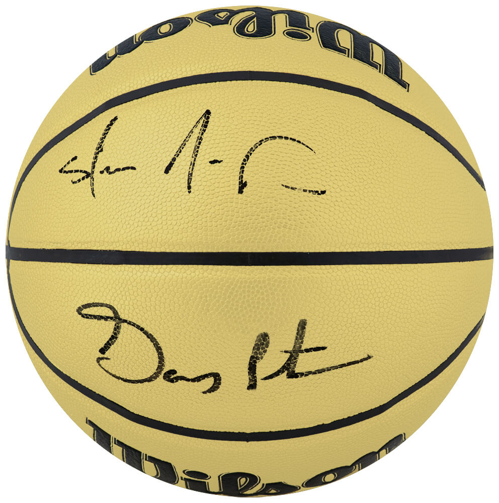 Gary Payton & Shawn Kemp Signed Wilson GOLD NBA Basketball - KEMBSK232 - Gary Payton & Shawn Kemp Signed Wilson GOLD NBA Basketball product image