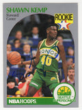 Shawn Kemp Signed Seattle Supersonics 1990 NBA Hoops Rookie Basketball Trading Card #279 - KEMCAR201 - Shawn Kemp Signed Seattle Supersonics 1990 NBA Hoops Rookie Basketball Trading Card #279 product image