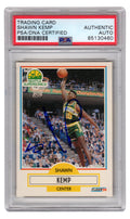 Shawn Kemp Signed Seattle Supersonics 1990 Fleer Rookie Basketball Card #178 - (PSA/DNA Encapsulated) - KEMCAR206 - Shawn Kemp Signed Seattle Supersonics 1990 Fleer Rookie Basketball Card #178 - (PSA/DNA Encapsulated) product image