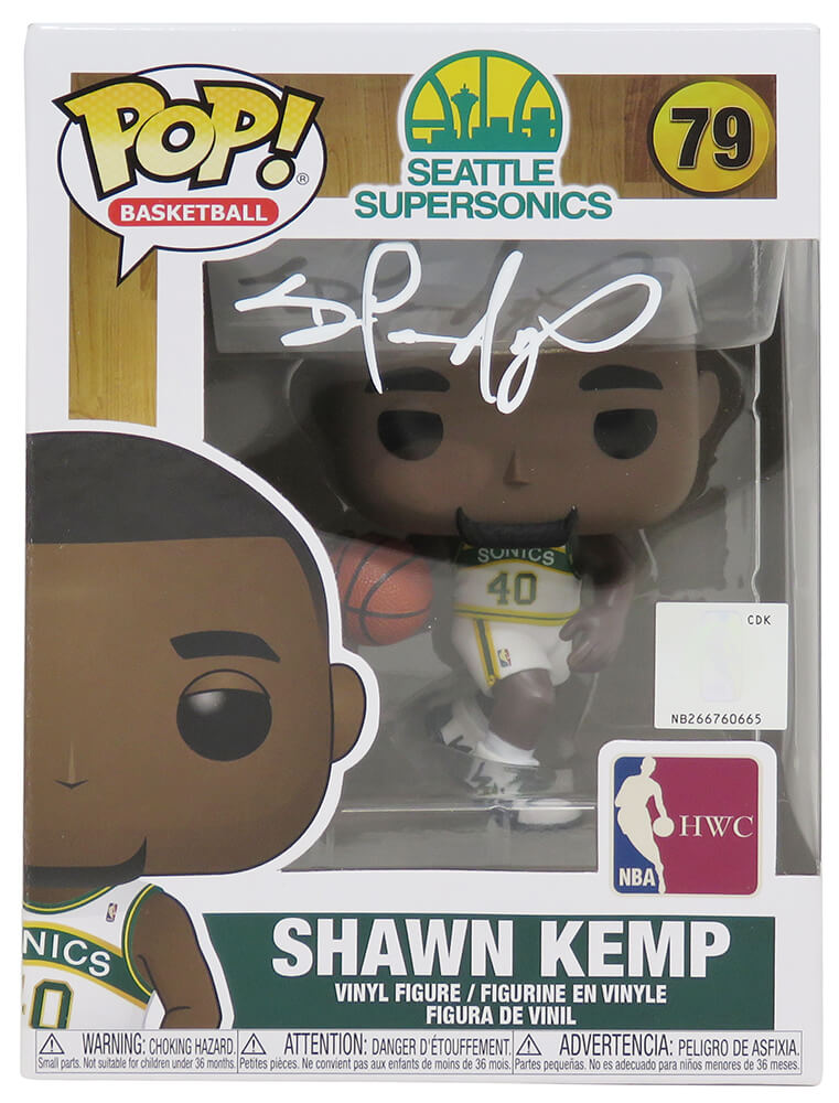 Shawn Kemp Signed Seattle Supersonics NBA Legends Funko Pop Doll #79 - KEMFUN200 - Shawn Kemp Signed Seattle Supersonics NBA Legends Funko Pop Doll #79 product image