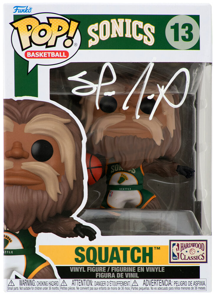 Shawn Kemp Signed Seattle Supersonics Squatch NBA Mascot Funko Pop Doll #13 - KEMFUN203 - Shawn Kemp Signed Seattle Supersonics Squatch NBA Mascot Funko Pop Doll #13 product image