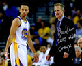 Steve Kerr Signed Golden State Warriors With Stephen Curry 8x10 Photo w/2015 NBA Champs - KER08P204 - Steve Kerr Signed Golden State Warriors With Stephen Curry 8x10 Photo w/2015 NBA Champs product image