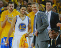 Steve Kerr Signed Golden State Warriors Standing With Stephen Curry 16x20 Photo w/2015 NBA Champs - KER16P201 - Steve Kerr Signed Golden State Warriors Standing With Stephen Curry 16x20 Photo w/2015 NBA Champs product image