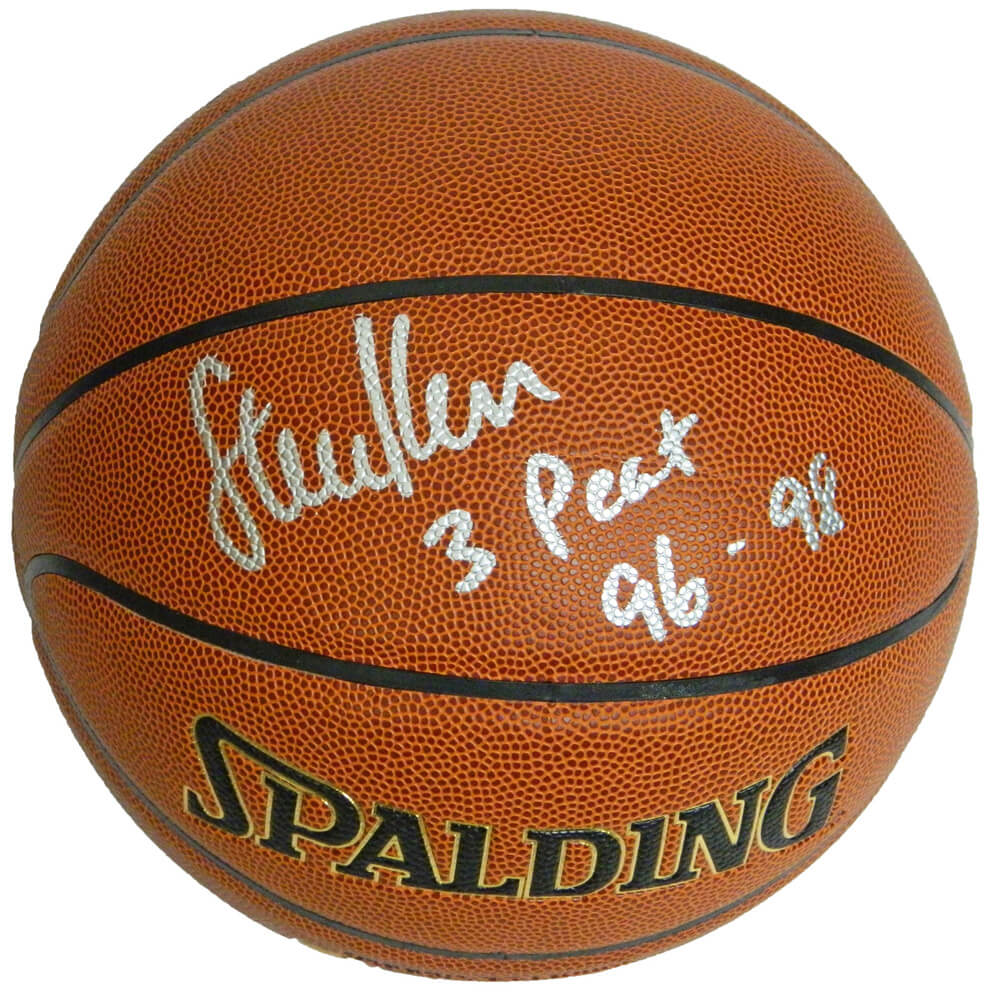 Steve Kerr Signed Spalding NBA Indoor/Outdoor Basketball w/3 Peat 96-98 - KERBSK202 - Steve Kerr Signed Spalding NBA Indoor/Outdoor Basketball w/3 Peat 96-98 product image