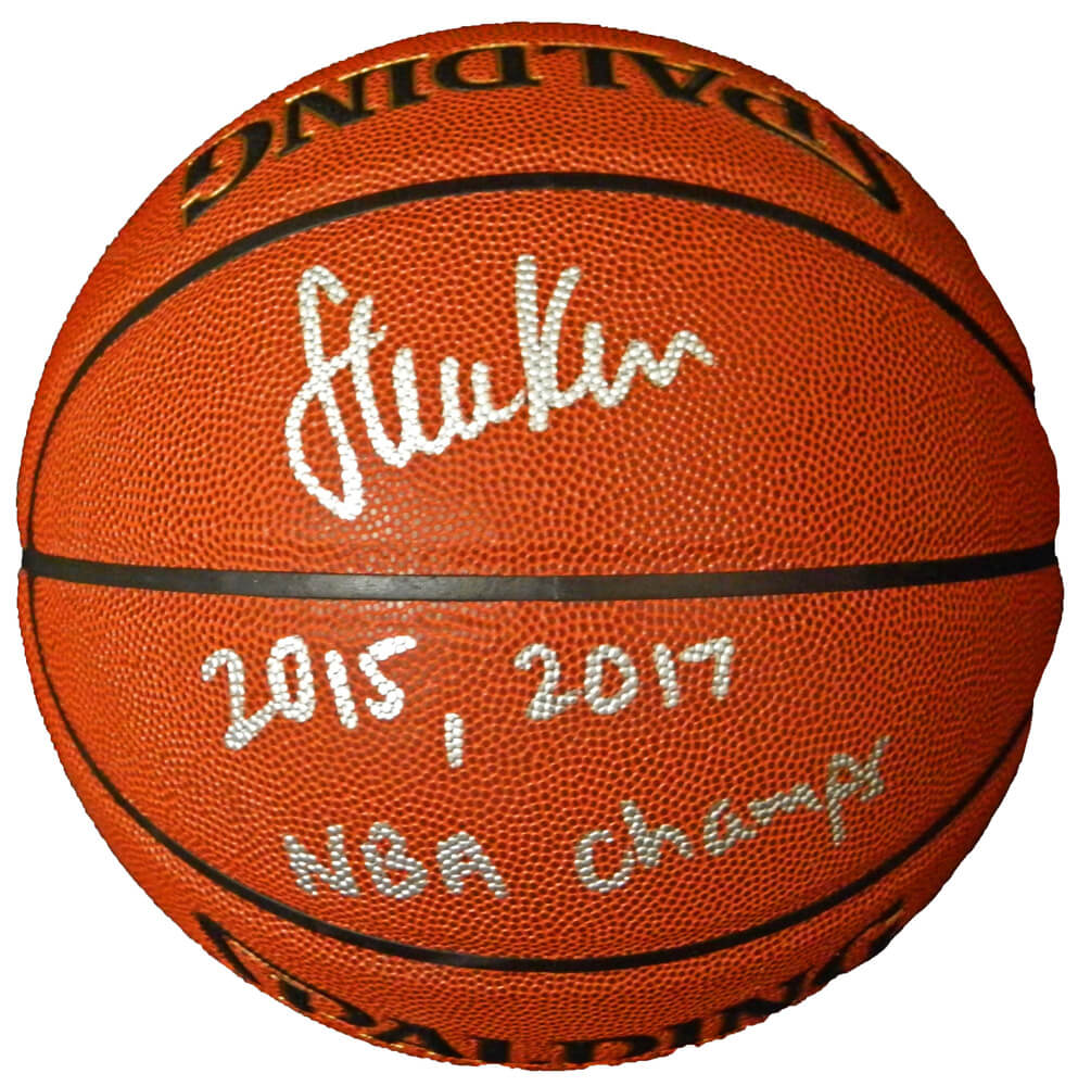 Steve Kerr Signed Spalding NBA Indoor/Outdoor Basketball w/2015, 2017 NBA Champs - KERBSK207 - Steve Kerr Signed Spalding NBA Indoor/Outdoor Basketball w/2015, 2017 NBA Champs product image