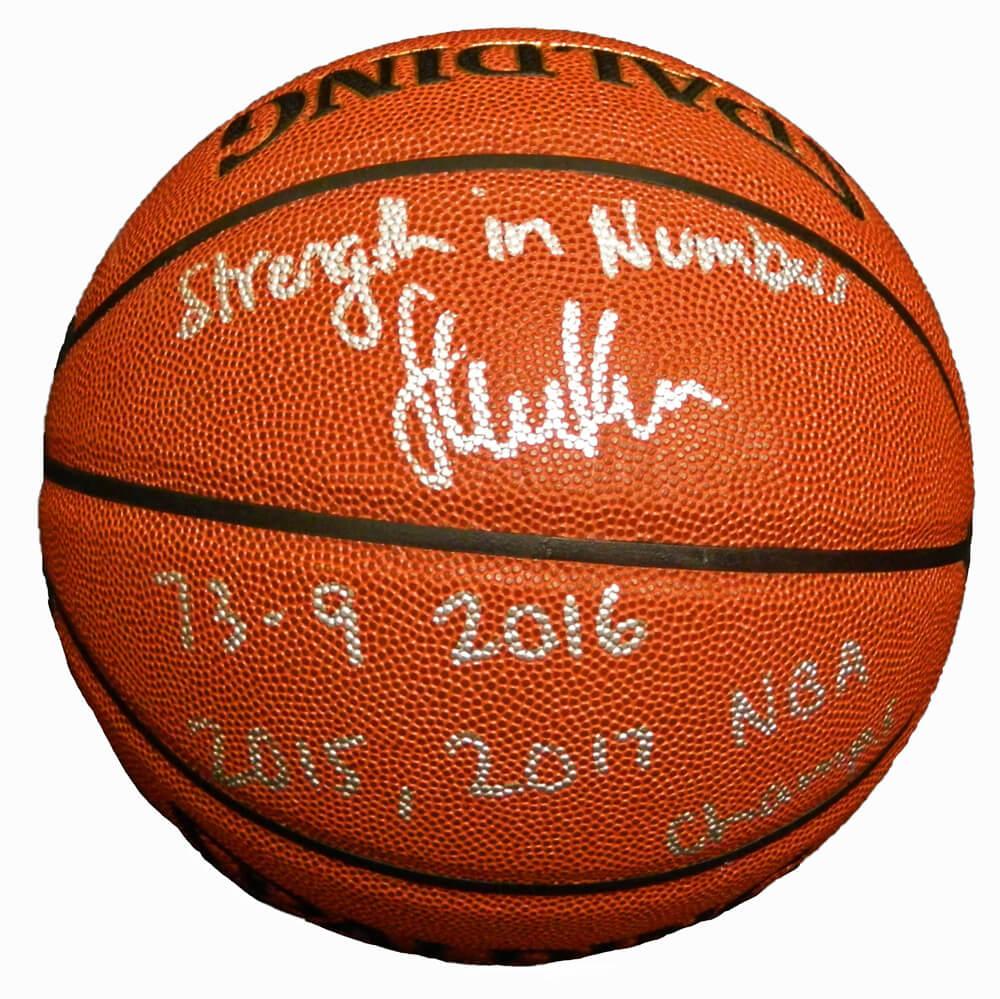 Steve Kerr Signed Spalding NBA Indoor/Outdoor Basketball w/Strength In Numbers, 73-9 2016, 2015 & 2017 NBA Champs - KERBSK210 - Steve Kerr Signed Spalding NBA Indoor/Outdoor Basketball w/Strength In Numbers, 73-9 2016, 2015 & 2017 NBA Champs product image