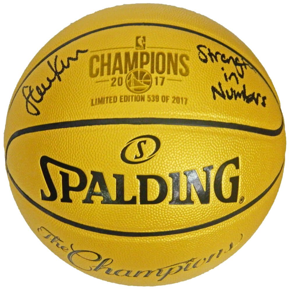 Steve Kerr Signed Spalding Golden State Warriors 2017 Champions Gold Basketball w/Strength In Numbers (LE/17) - KERBSK212 - Steve Kerr Signed Spalding Golden State Warriors 2017 Champions Gold Basketball w/Strength In Numbers (LE/17) product image